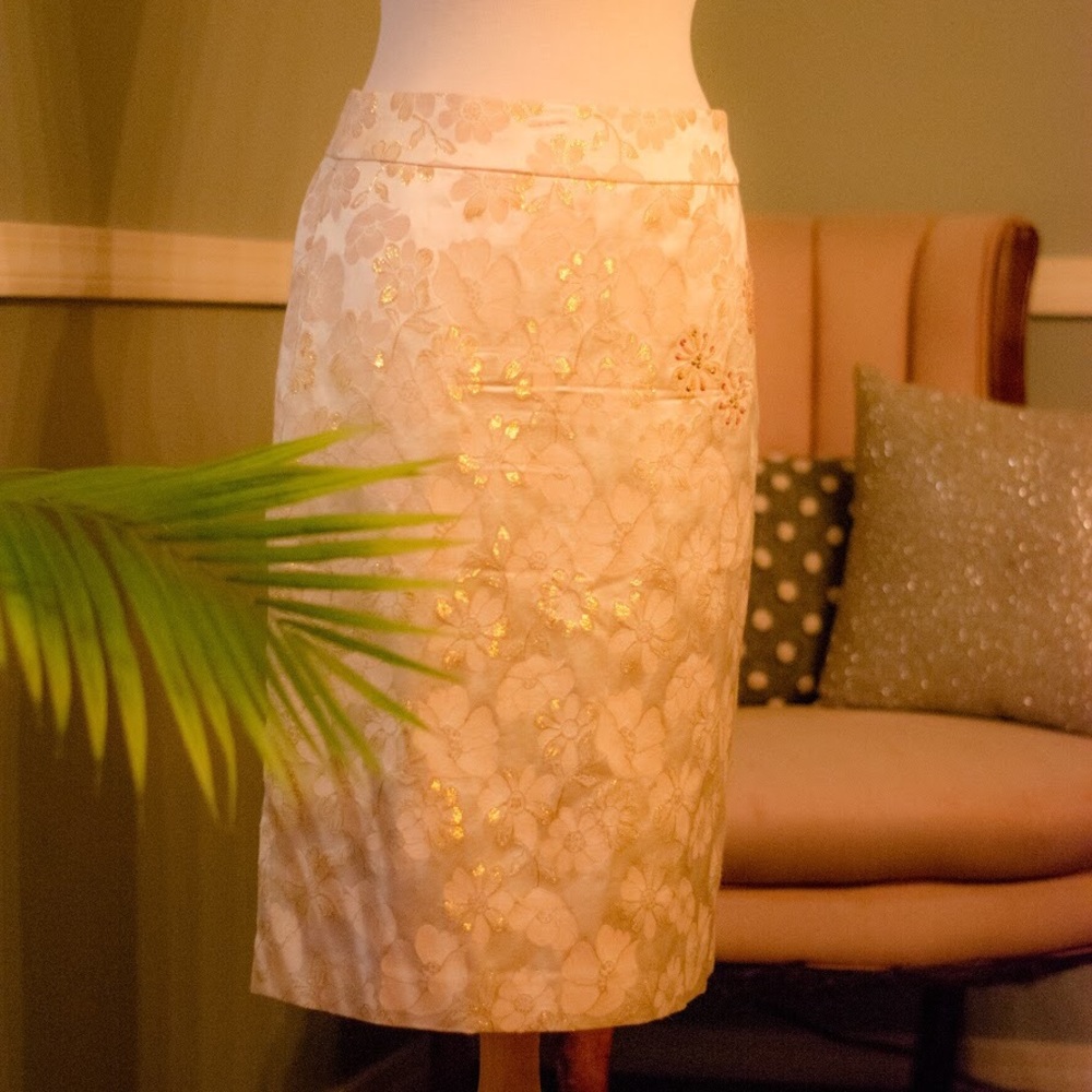Banana Republic beaded pencil skirt